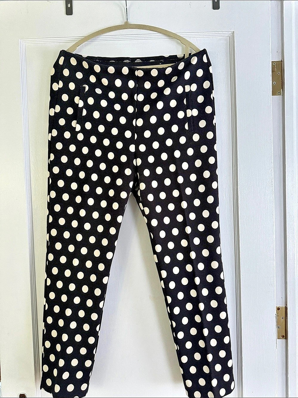 Chico's Polka Dot Pant in Black & White Size 1.5P